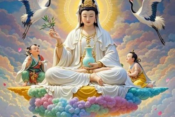 观音菩萨坐什么花