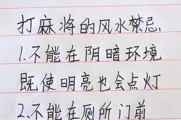 打牌时需注意的风水禁忌有哪些？