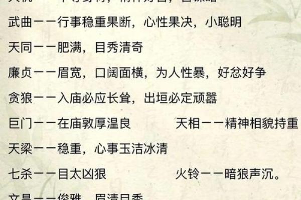 紫薇斗数星象解析
