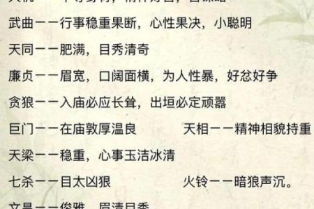 紫薇斗数星象解析