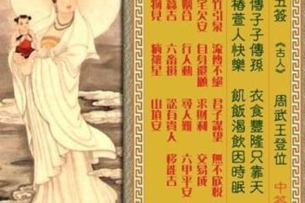 较准的观音灵签