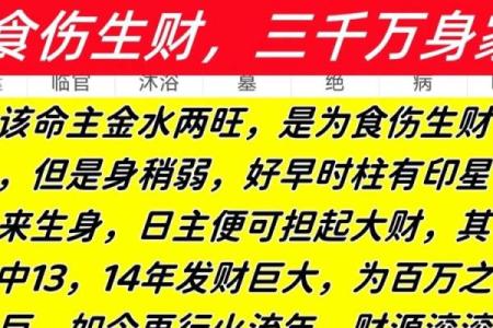 八字什么是食伤生财