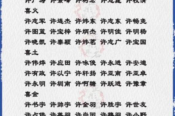许姓女孩名字大全-许姓女孩起名字大全-许姓名字大全姓名