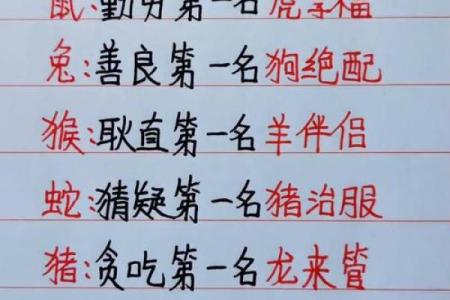 生肖配对查询表