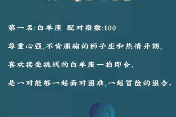 狮子座和哪个座最相配 狮子座和十二星座配对指数表