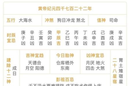 万年历的今天,查看今日老黄历