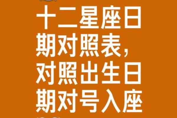 十二星座日期划分