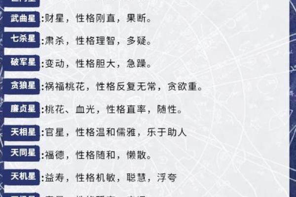紫薇斗数主星变化