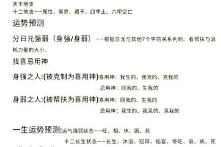 生辰八字五行分析