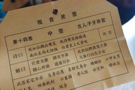 观音灵签66解签