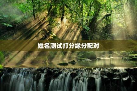 姓名测试出轨率,免费测试两人今生关系