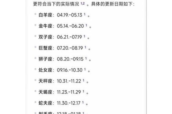 十二星座的万年历